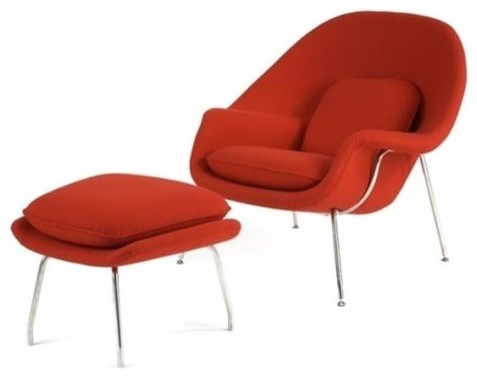 2 Pc Woom Chair & Ottoman Set (Red)