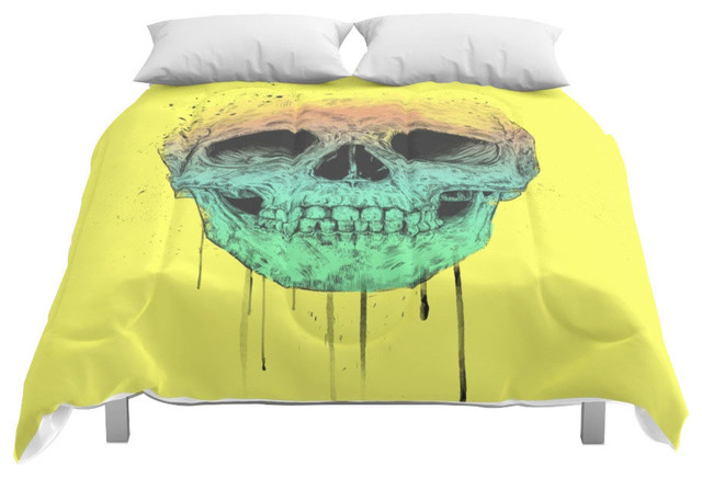 Society6 Pop Art Skull Comforter Contemporary Comforters And