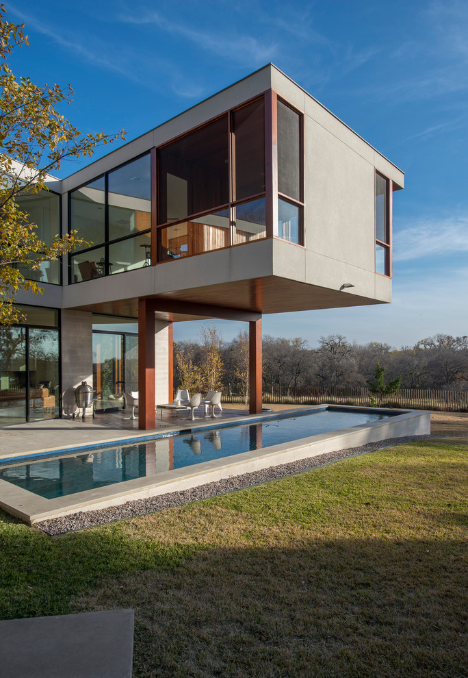 Example of a minimalist home design design in Dallas
