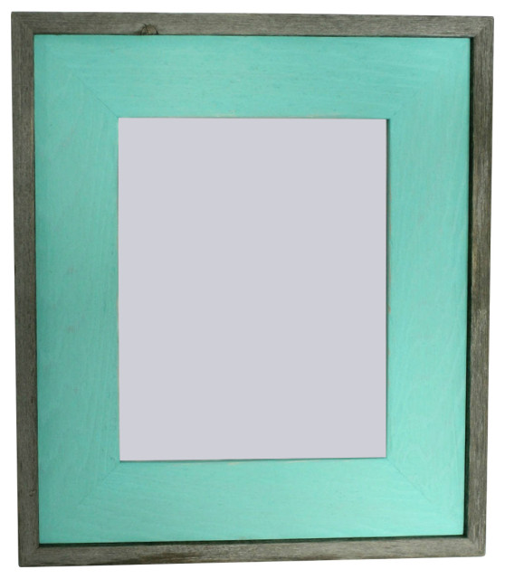 Mint Green Barnwood Picture Frame, Rustic Wood Frame, 10"x10"