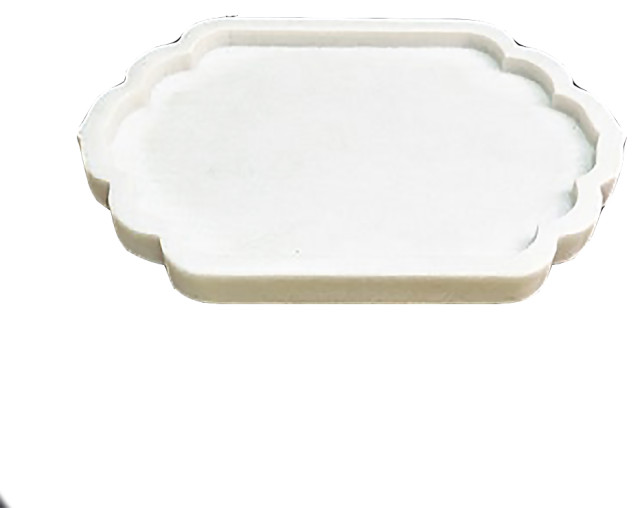 Marble Vanity Tray Traditional Serving Trays by The Grey Antler
