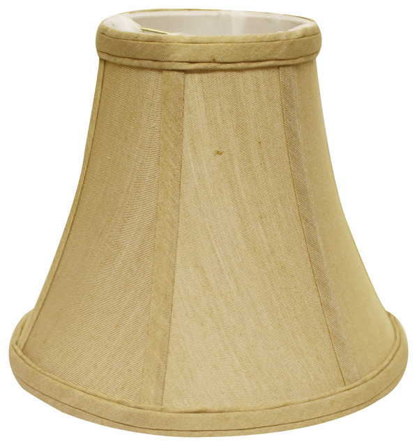 Slant Bell Softback Lampshade With Washer Fitter, Tan Traditional