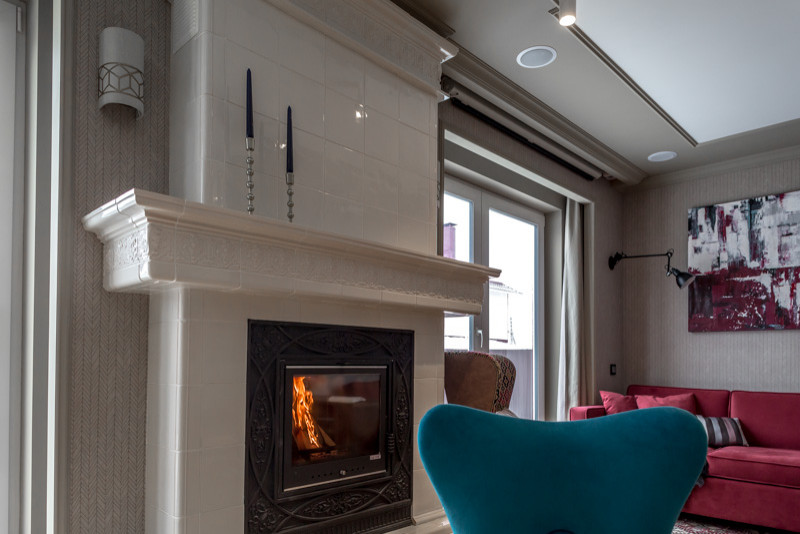 Кухня-гостиная в твидовом костюме