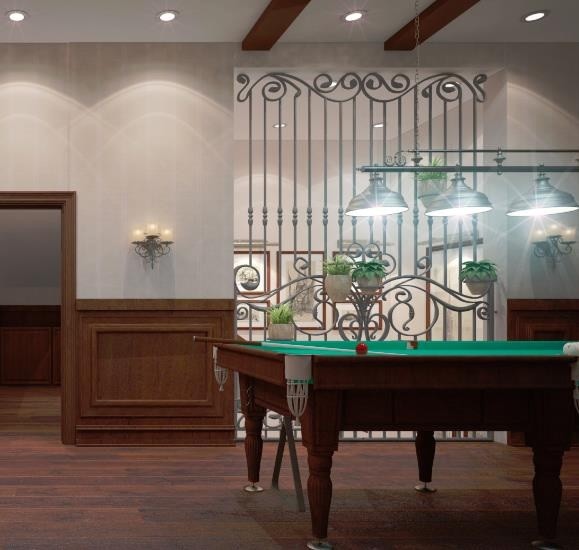 Дизайн-проект бильярдной комнаты от «Strekoza Design»