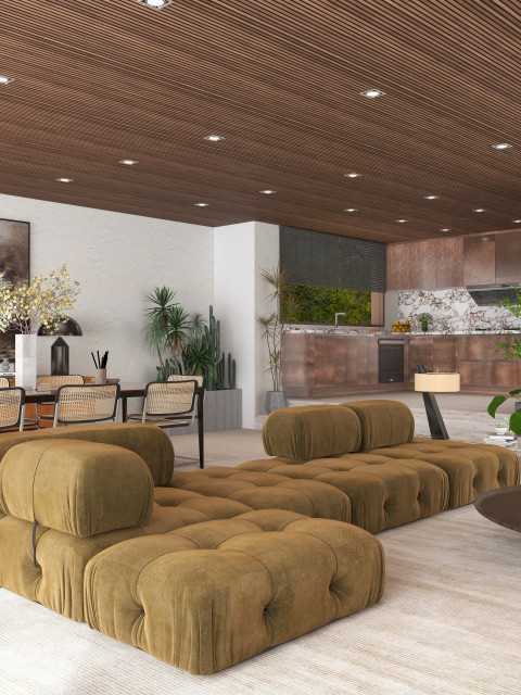 Hampstead Detached midcentury-living-room