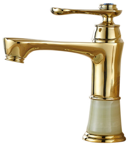 Chieti Posh Gold Antique Gem Single Handle Bathroom Faucet Gem Single Handle Bathroom Faucet