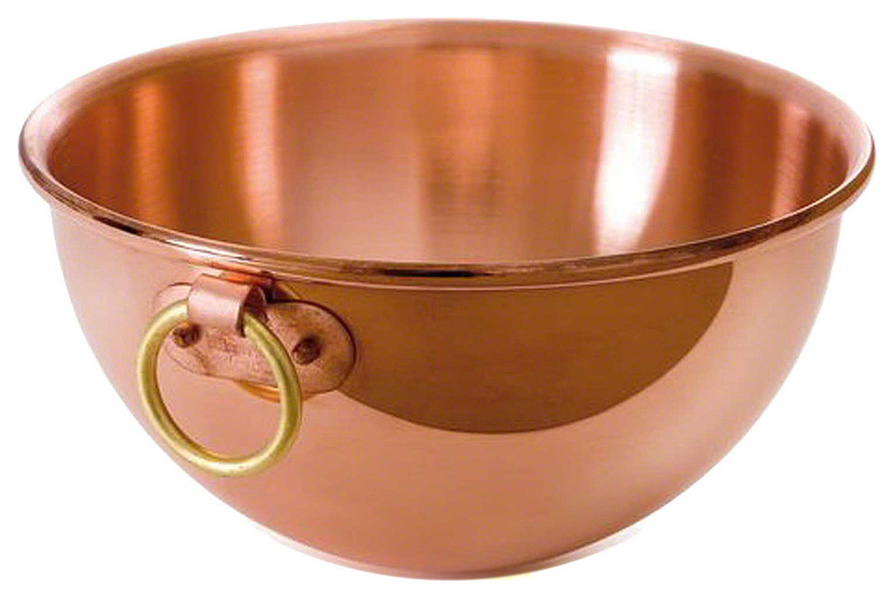 Mauviel Mixing Bowl With Handle, 3.5 Qt. Copper 032107