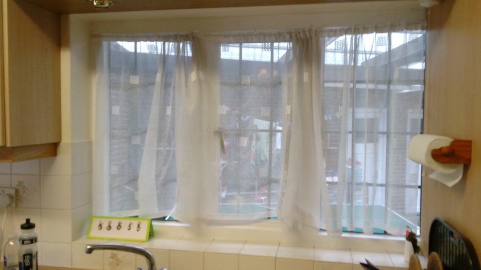 Modern alternative to net curtains for a window with an unsightly view |  Houzz UK
