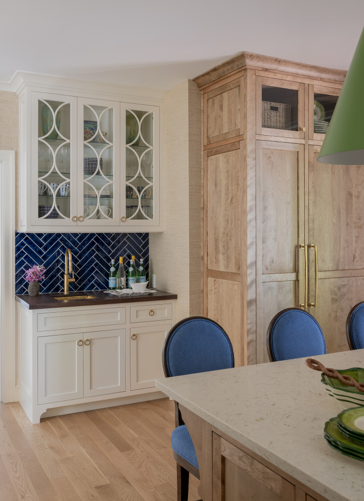 Wellesley Kitchen and Mudroom Addition Traditional Home Bar