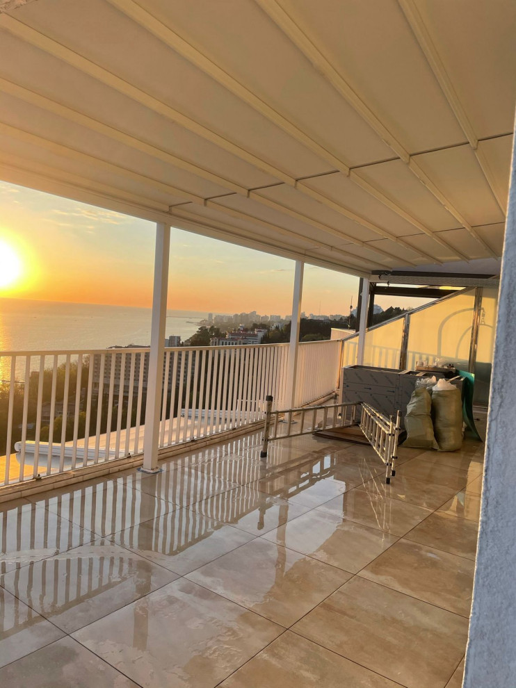 тентовая пергола на террасе