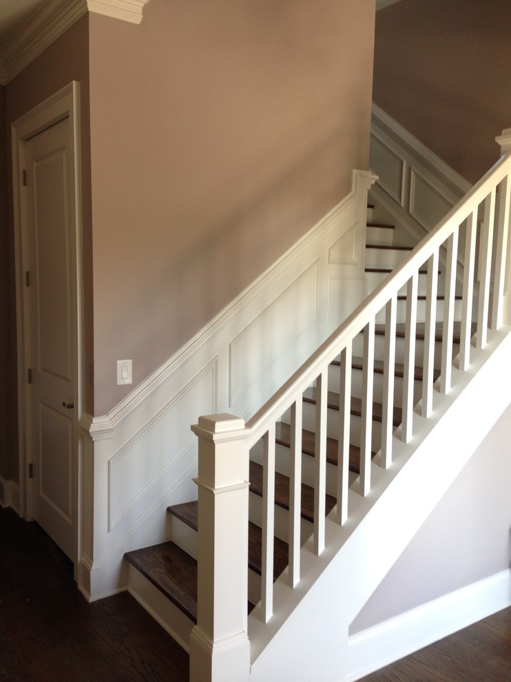 Design ideas for a country staircase in Atlanta.