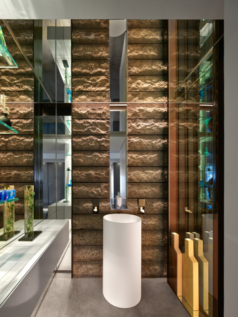 Contemporary High Rise Renovation modern-gaestetoilette
