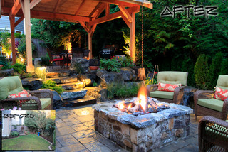 Before & After traditional-patio