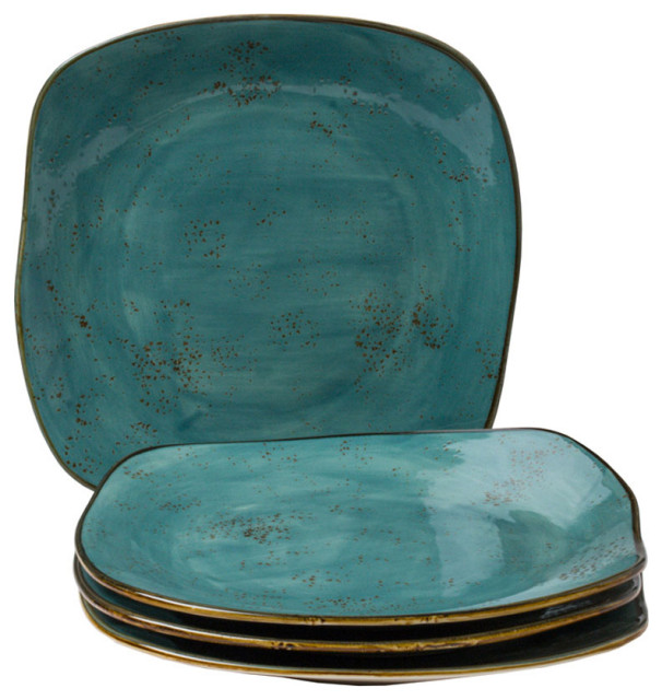 Tuxton Home Artisan Rustic Night Sky Blue 11" Big Square Plate, Service