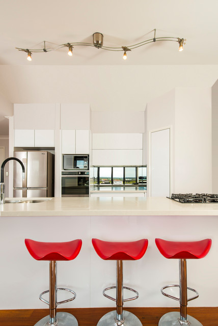 Sleek White Kitchen contemporary-kitchen