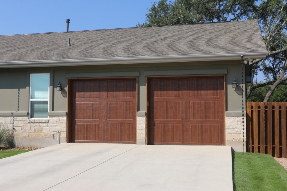 Steel, Wood Grain Color Garage Door Traditional Austin by Cedar