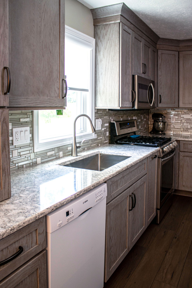 Fresh Take on Oak Kitchen Medallion Gray Peppercorn Stain