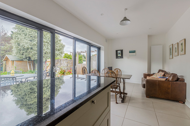 1930's terraced Railway home reimagined North Terrace, Dublin transitional-living-room