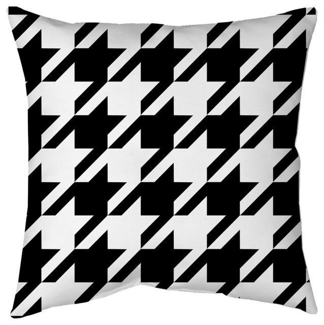 Houndstooth Pillow 18 X18 Contemporary Decorative Pillows
