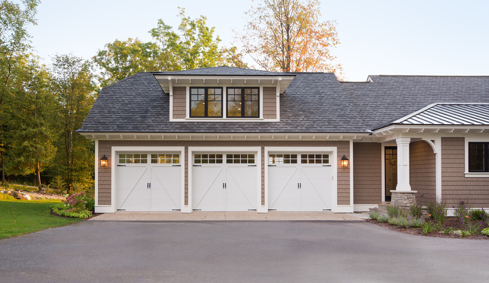 This is an example of a transitional garage in Other.