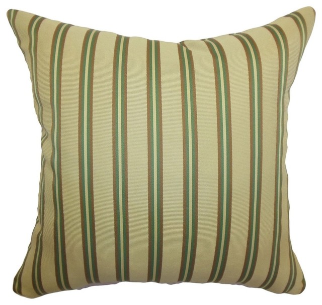 The Pillow Collection Inc. Harriet Stripes Pillow Gold - Decorative Pillows Houzz