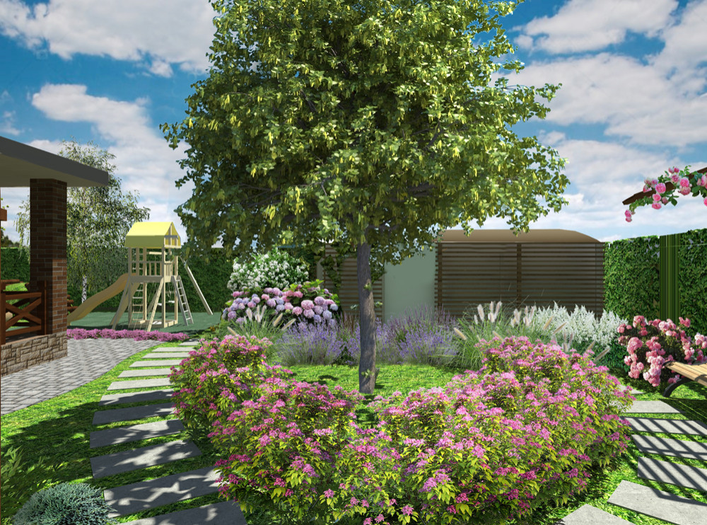 Ландшафтный дизайн участка в Белореченском районе