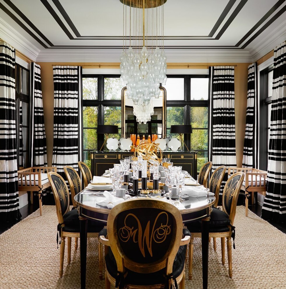 Traditional dining room in New York.
