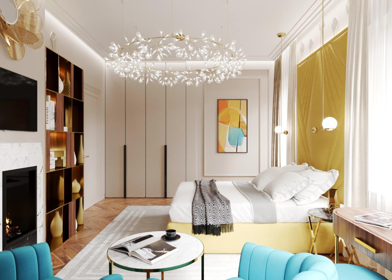 Изысканность загородного дома в смешанном стиле Ар Деко и Американской классики