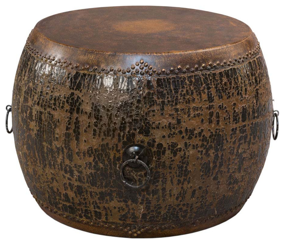 Black Drum Side Table - Rustic - Side Tables And End Tables - by ...