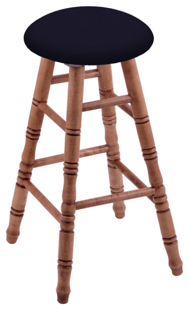 Holland Bar Stool Maple Round Cushion Swivel Extra Tall Bar Stool With