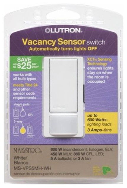 Lutron Electronics White Vacancy Sensor Switch