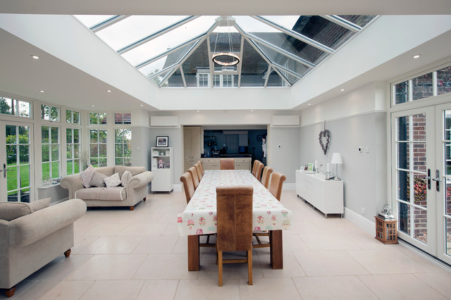 Orangery And Kitchen Extension Contemporary Sunroom