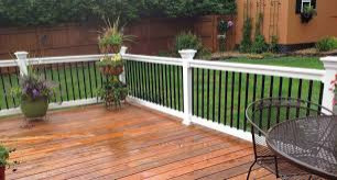 Wood Deck with Vinyl Rails
