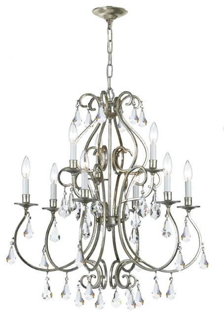 9 Light Up Lighting Two Tier Chandelier With Crystal OptionsAshton Collection