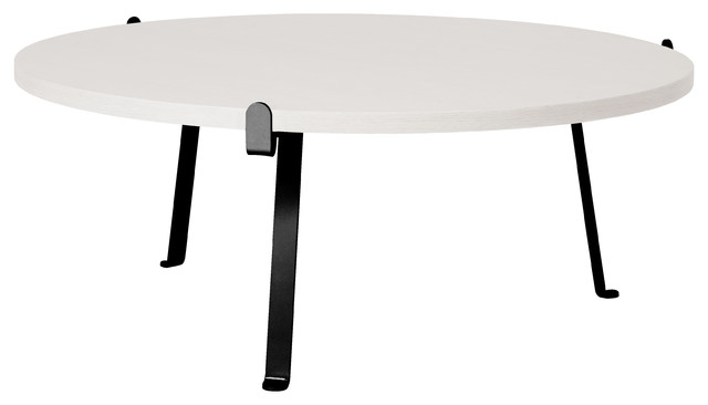 Arch Oak Coffee Table, Signal White
