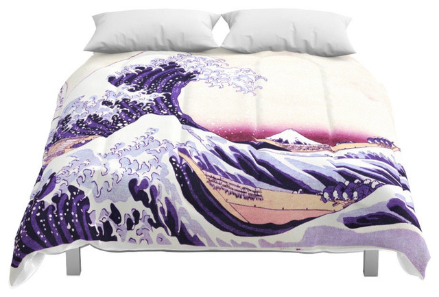 Society6 The Great Wave Comforter Asian Comforters And