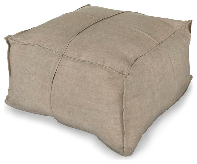 Bliss Home & Design Linen Pouf Floor Pillows And Poufs Houzz