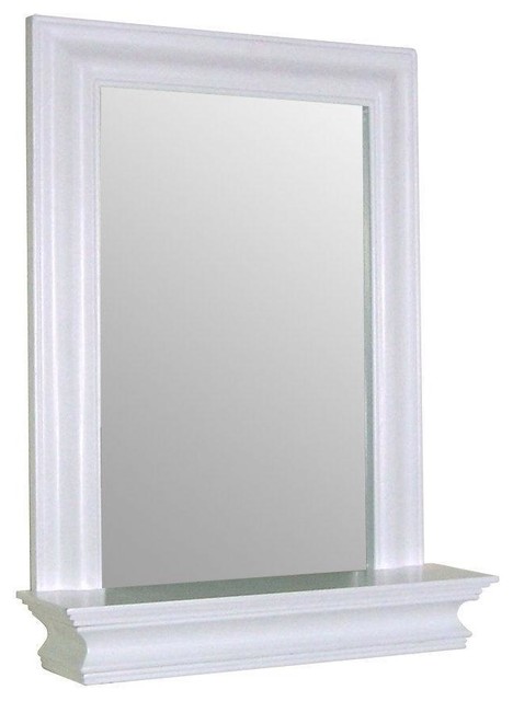 Framed Bathroom Mirror Rectangular Shape With Bottom Shelf In Bathroom Mirror Rectangular Shape