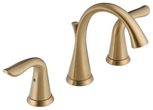 Delta Lahara 2 Handle Widespread Faucet, Champagne Bronze, 3538-CZMPU-DST
