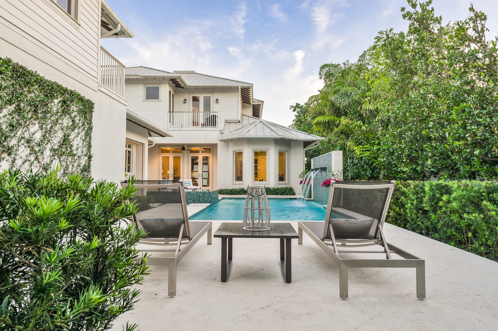 Inspiration for a transitional pool remodel in Miami