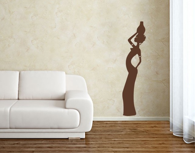 African Woman Exotic Wall Decals Sticker Mural Vinyl Art Home Decor Contemporary Wall Decals By Style And Apply