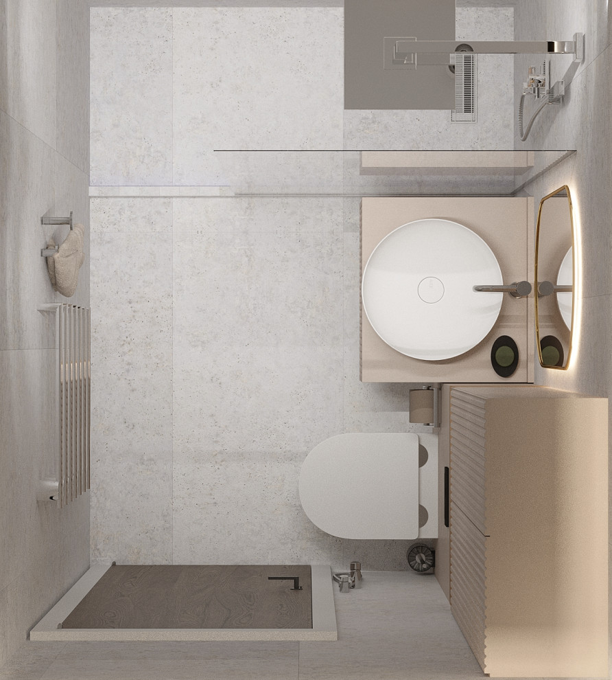 Санузел в стиле минимализм