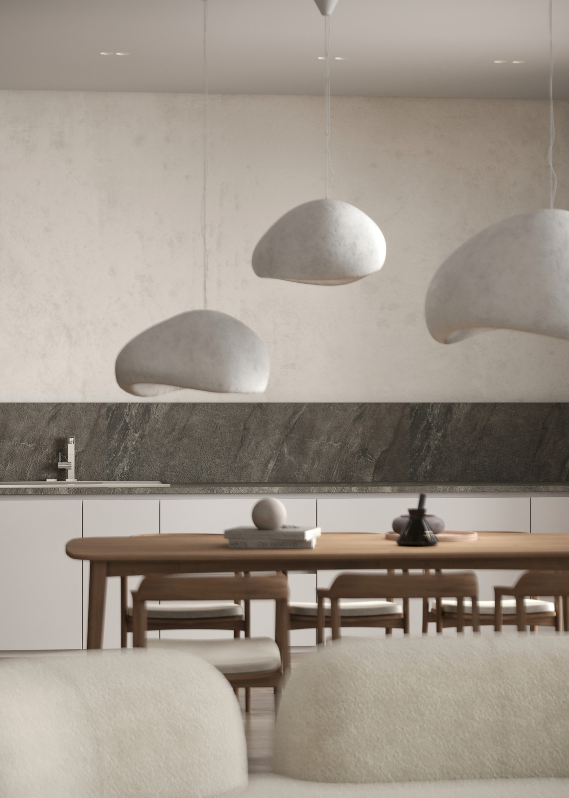 Визуализация кухни-гостиной