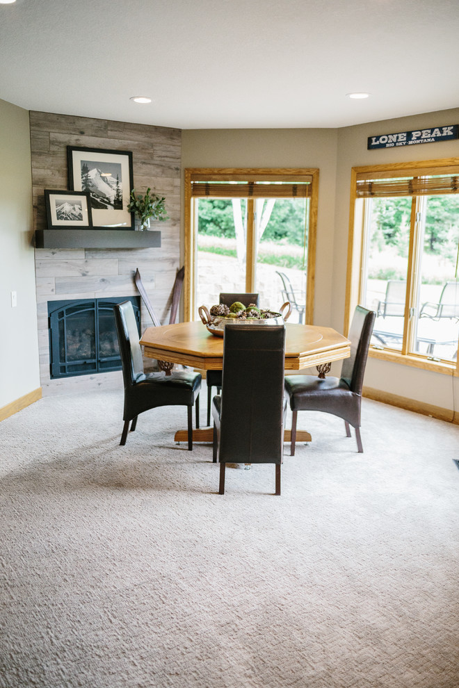 Example of a transitional dining room design in Minneapolis