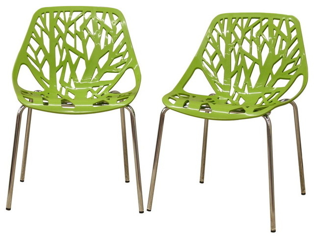 Baxton Studio Set of Baxton Green Side Chairs
