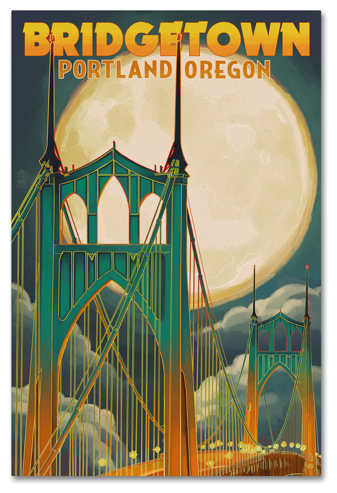 Lantern Press 'Bridge 3' Canvas Art, 12" x 19"