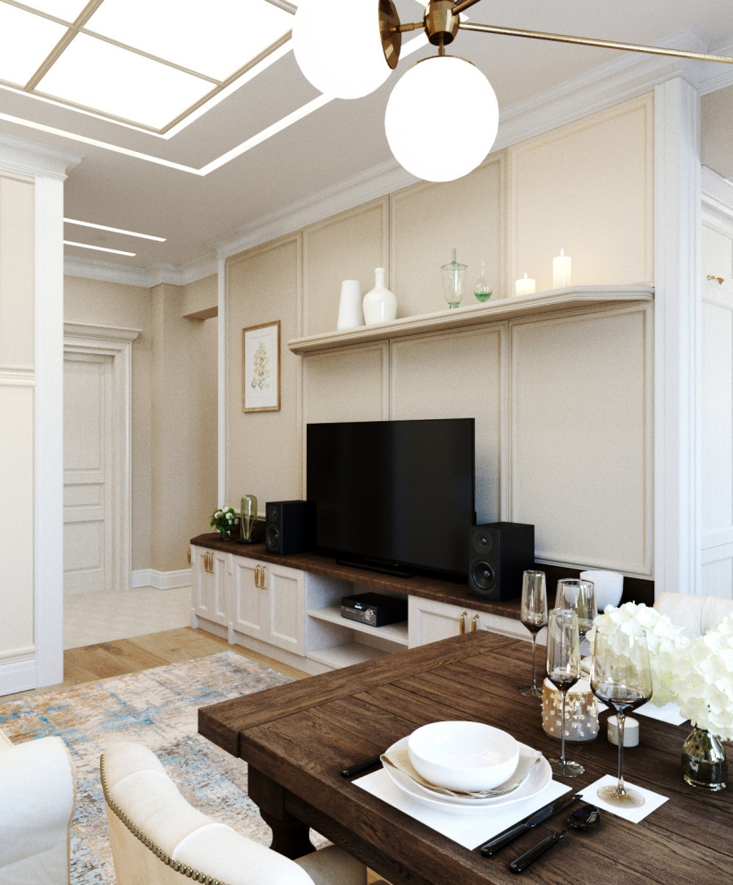 Проект кухни-гостиной в сталинском доме