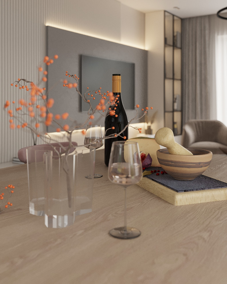 Кухня-гостиная в загородном доме