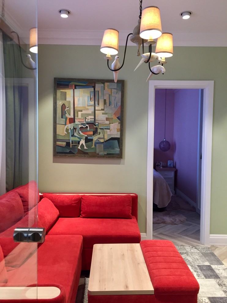 Вид из кухни в гостиную