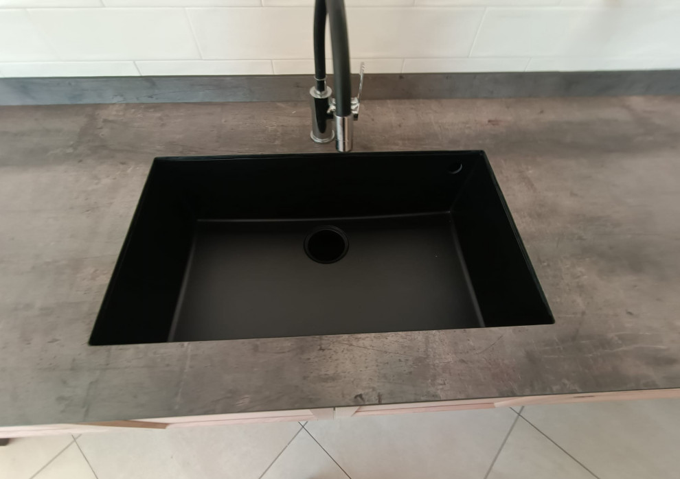 Restyling Cucina Ante Telaio Rovere Nodato/Mandorla e Top HPL
